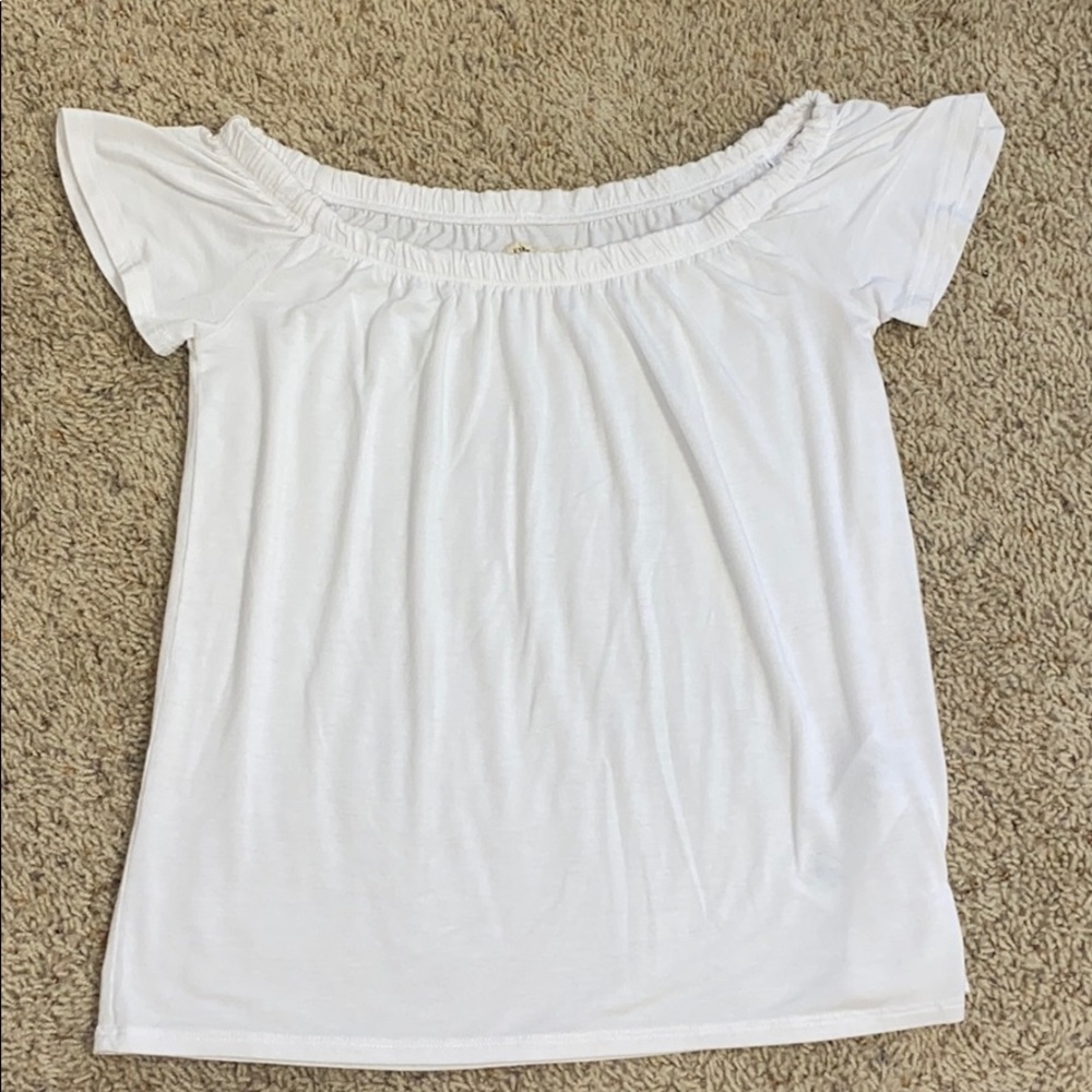 White off the shoulder top.